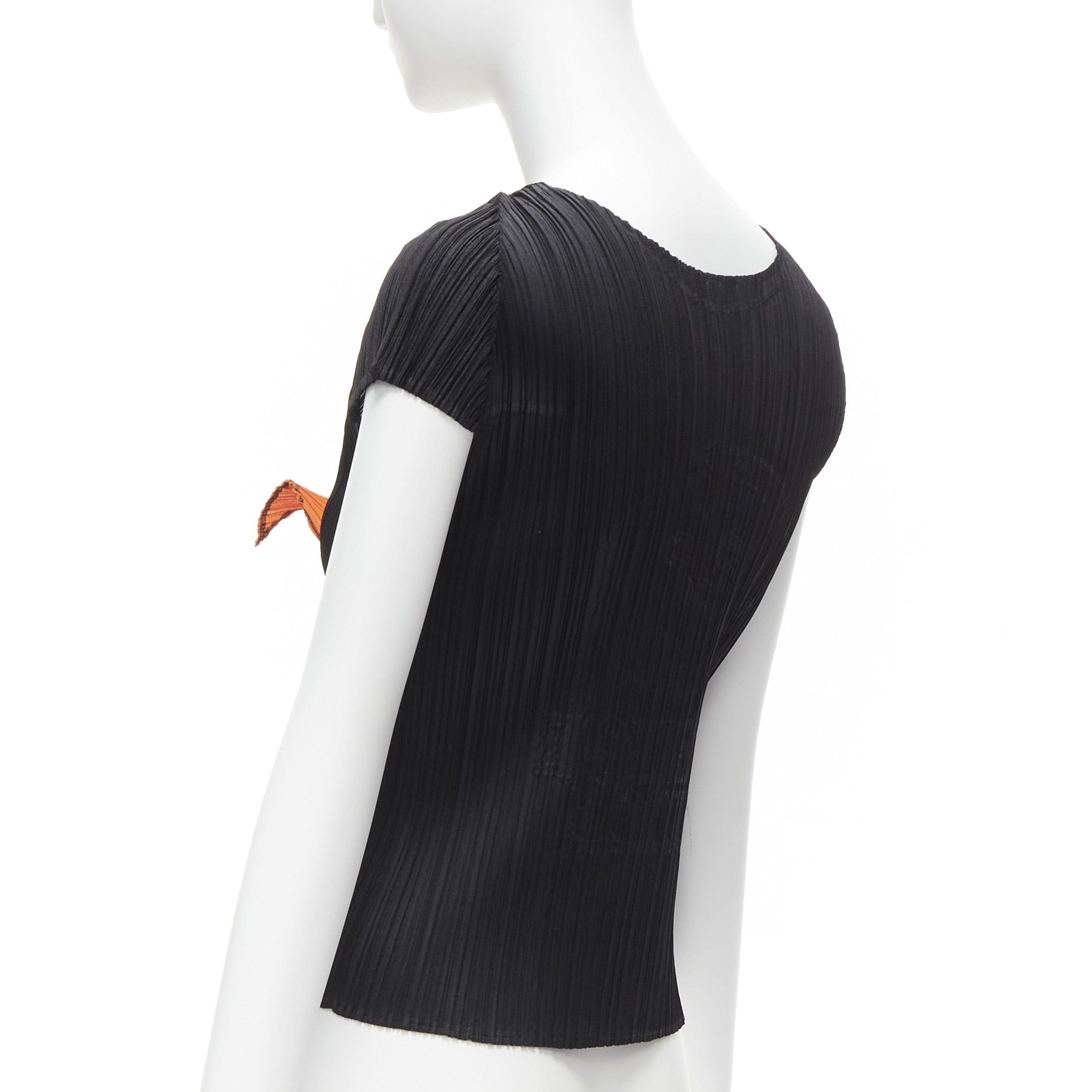 Issey Miyake rare ISSEY MIYAKE Pleats Please 2008 Vintage Orange Juice peelable black top JP3 Size M / US 6-8 / IT 42-44 - 6 Thumbnail
