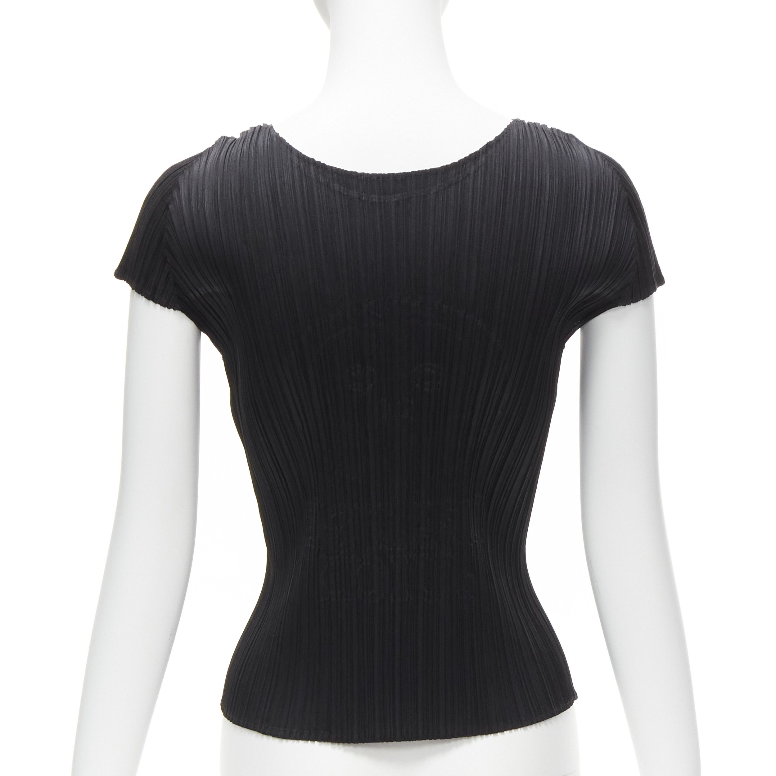 Issey Miyake rare ISSEY MIYAKE Pleats Please 2008 Vintage Orange Juice peelable black top JP3 Size M / US 6-8 / IT 42-44 - 5 Thumbnail
