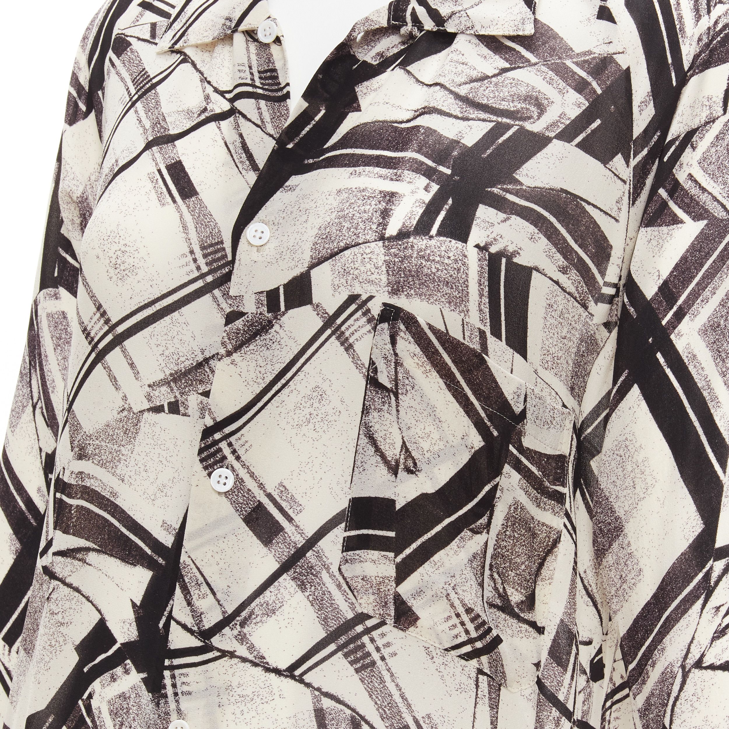 Yohji Yamamoto YOHJI YAMAMOTO Y'S abstract checked patchwork printed draped shirt dress JP1 S Size S / US 4 / IT 40 - 7 Thumbnail