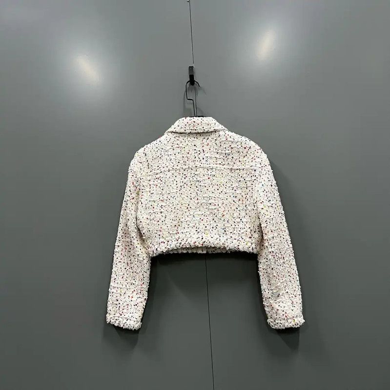 Valentino Valentino Cropped Cream Cotton Jacket for Women 0089 Size ONE SIZE - 3 Thumbnail