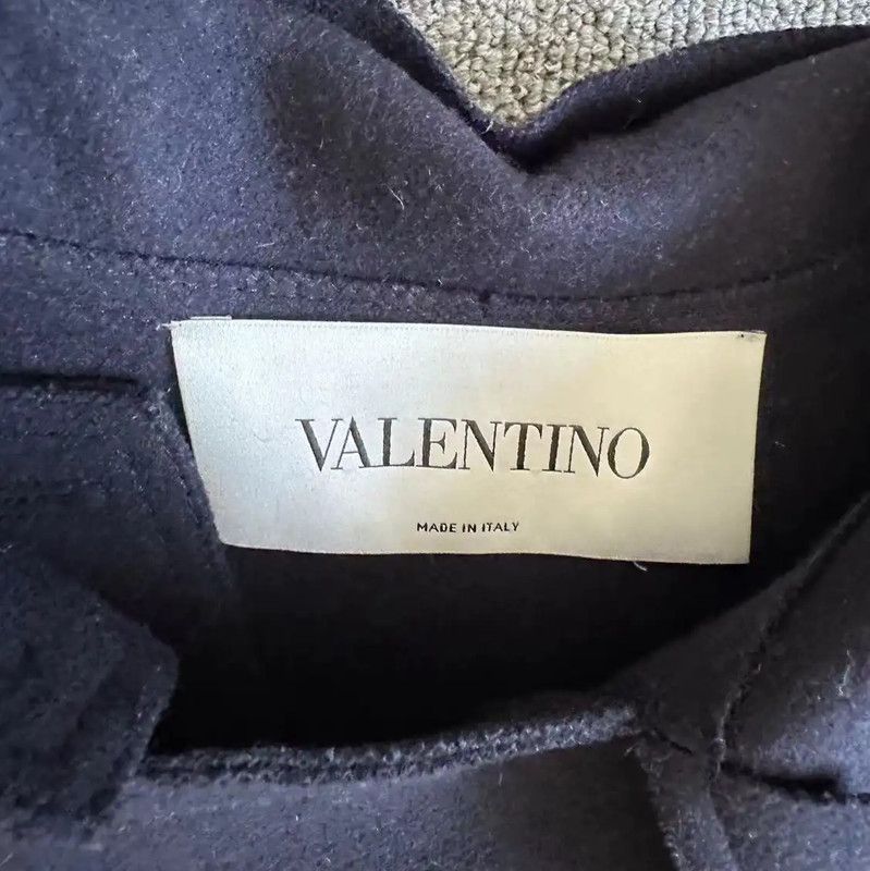 Valentino Valentino Women’s Wool Coat in Navy Blue 0089 Size M / US 6-8 / IT 42-44 - 3 Thumbnail