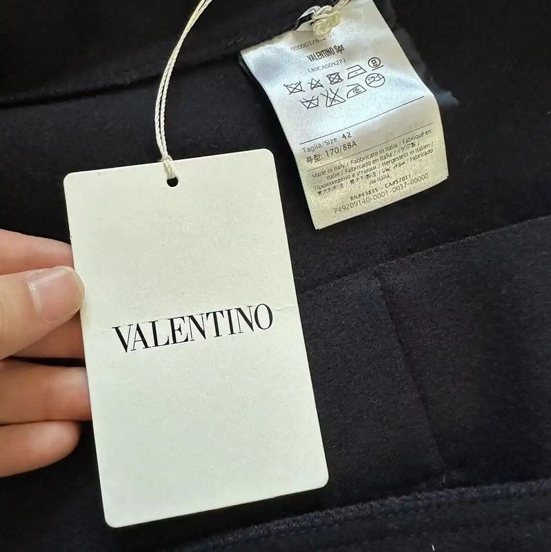 Valentino Valentino Women’s Wool Coat in Navy Blue 0089 Size M / US 6-8 / IT 42-44 - 5 Thumbnail