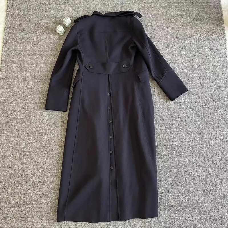 Valentino Valentino Women’s Wool Coat in Navy Blue 0089 Size M / US 6-8 / IT 42-44 - 2 Thumbnail