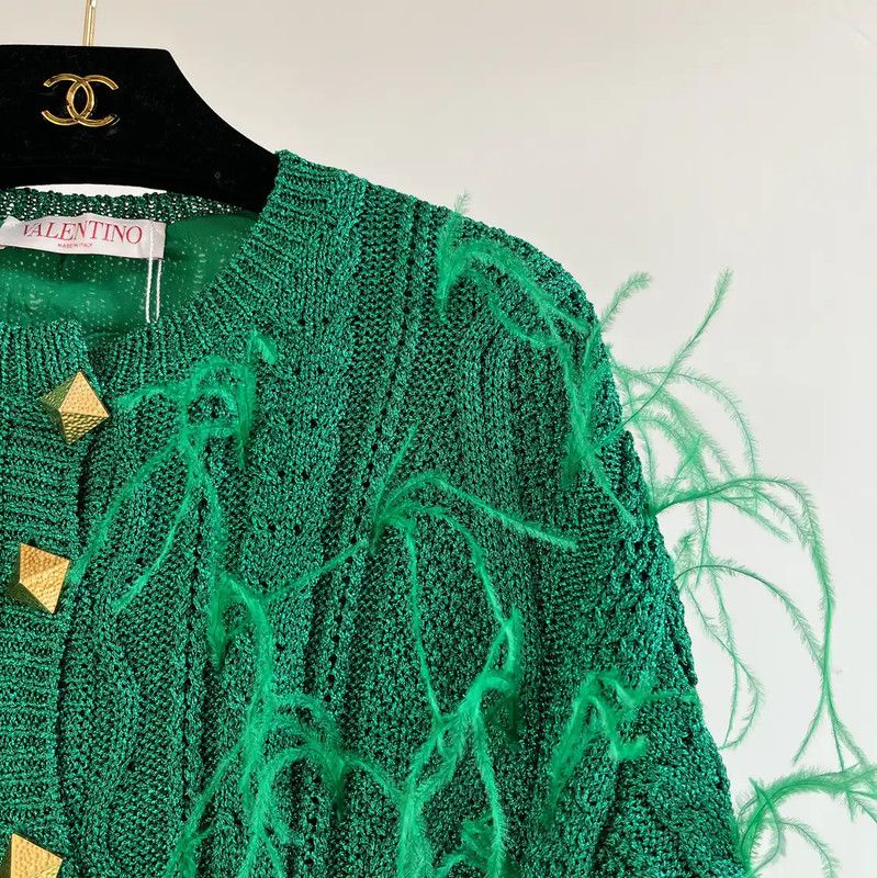 Valentino Valentino Green Long Sleeve Pullover Sweater 0089 Size S / US 4 / IT 40 - 3 Thumbnail