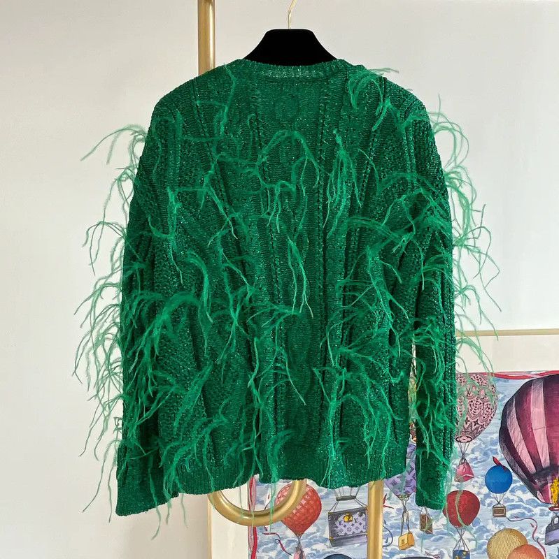 Valentino Valentino Green Long Sleeve Pullover Sweater 0089 Size S / US 4 / IT 40 - 2 Thumbnail