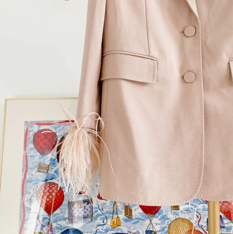 Valentino Valentino Pink Wool Blend Women's Jacket 0089 Size XL / US 12-14 / IT 48-50 - 3 Thumbnail