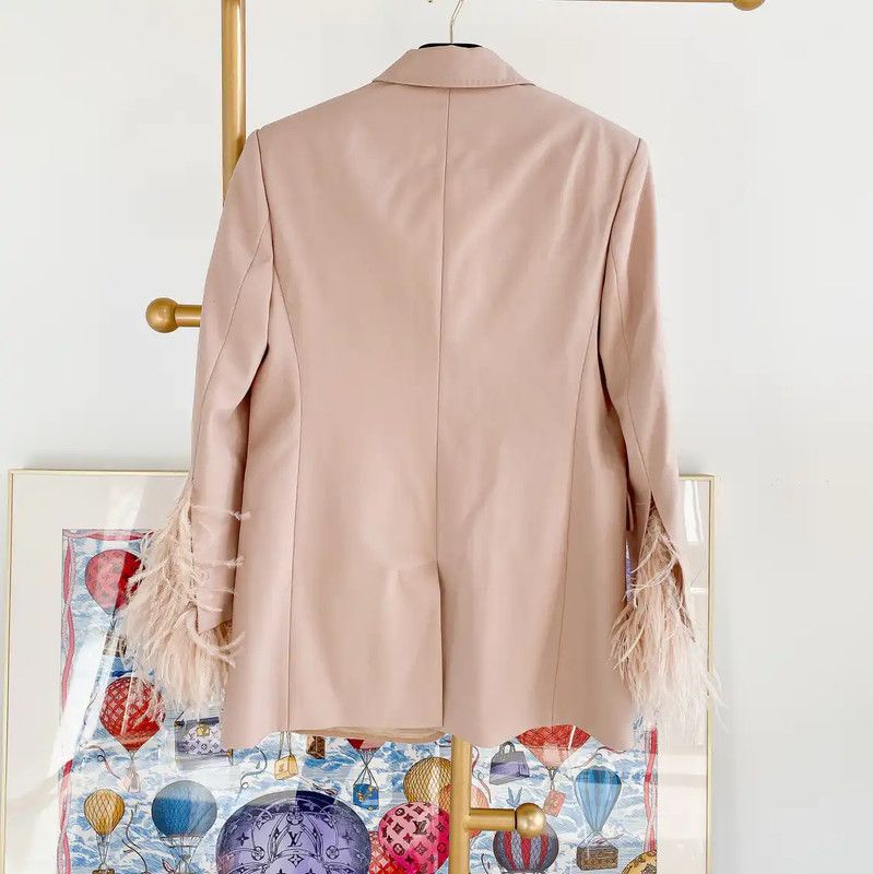 Valentino Valentino Pink Wool Blend Women's Jacket 0089 Size XL / US 12-14 / IT 48-50 - 2 Thumbnail