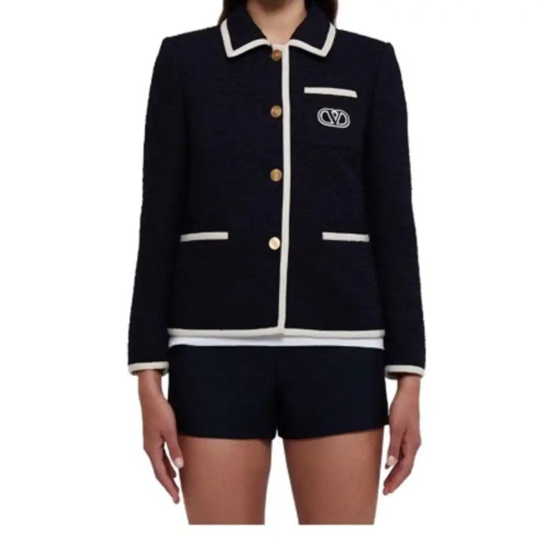 Valentino Valentino Black Cotton Women's Jacket 0089 Size ONE SIZE - 2 Thumbnail