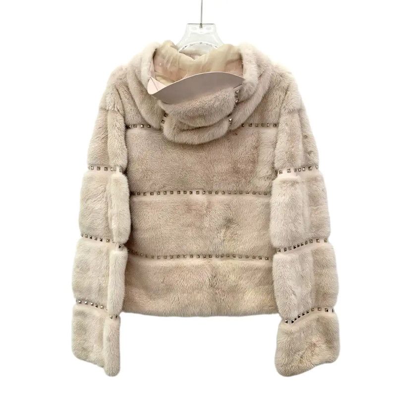 Valentino Valentino Beige Leather Women's Jacket 0089 Size ONE SIZE - 2 Thumbnail