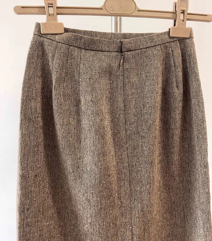 Lanvin LANVIN Brown Cotton Blend Short Skirt 0089 Size 23" - 4 Thumbnail