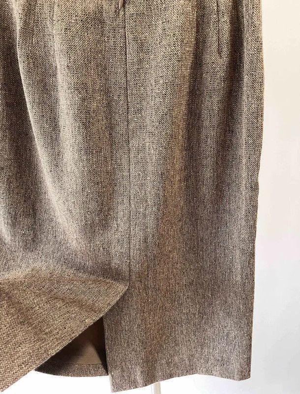 Lanvin LANVIN Brown Cotton Blend Short Skirt 0089 Size 23" - 5 Thumbnail