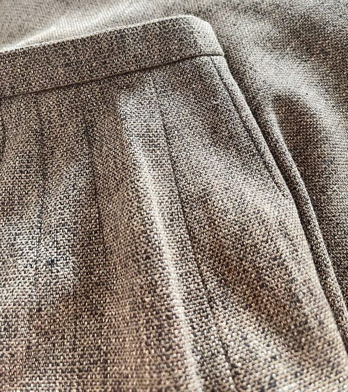 Lanvin LANVIN Brown Cotton Blend Short Skirt 0089 Size 23" - 6 Thumbnail