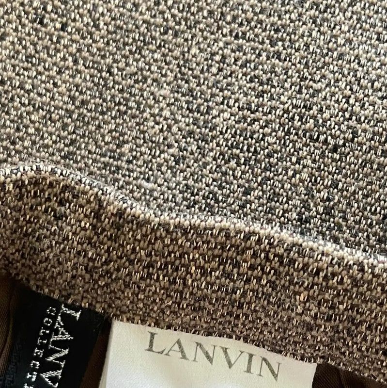 Lanvin LANVIN Brown Cotton Blend Short Skirt 0089 Size 23" - 7 Thumbnail
