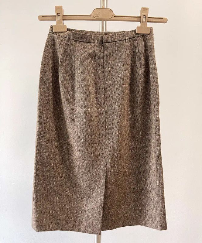 Lanvin LANVIN Brown Cotton Blend Short Skirt 0089 Size 23" - 3 Thumbnail