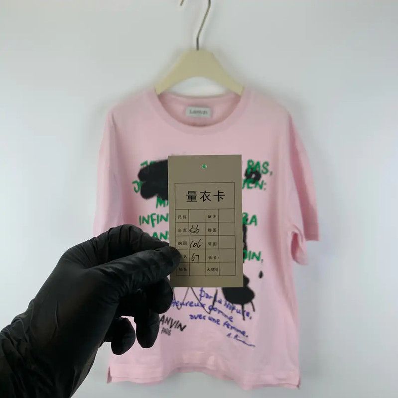 Lanvin Lanvin Pink Graphic Women's T-Shirt 0089 Size M / US 6-8 / IT 42-44 - 5 Thumbnail