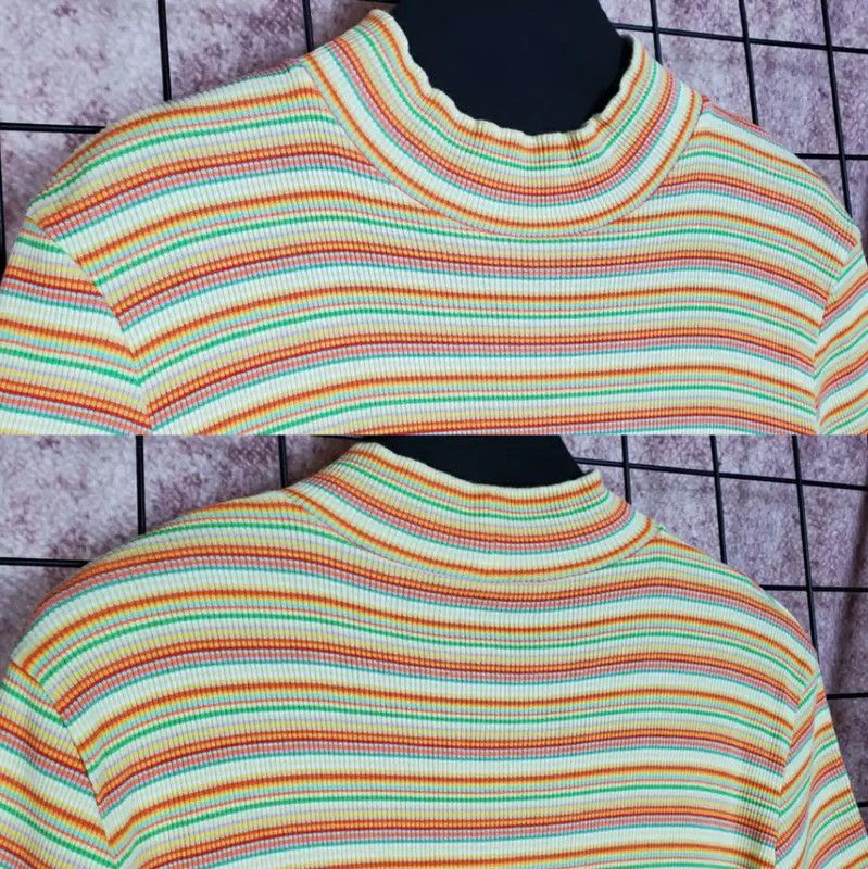 Lanvin Lanvin Yellow Striped Cotton Summer T-Shirt 0089 Size M / US 6-8 / IT 42-44 - 4 Thumbnail