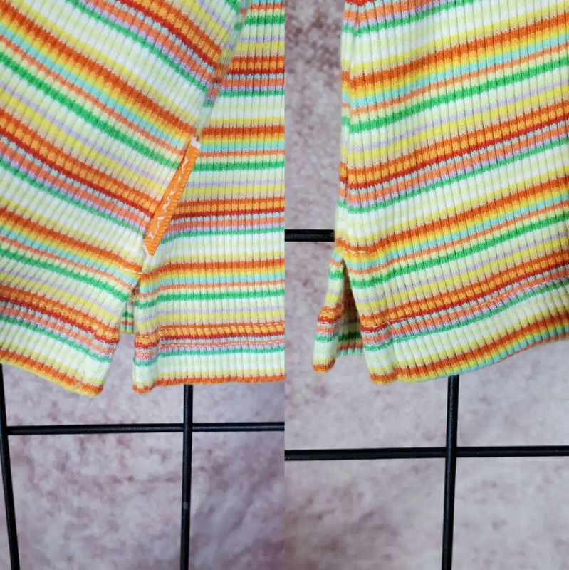 Lanvin Lanvin Yellow Striped Cotton Summer T-Shirt 0089 Size M / US 6-8 / IT 42-44 - 6 Thumbnail