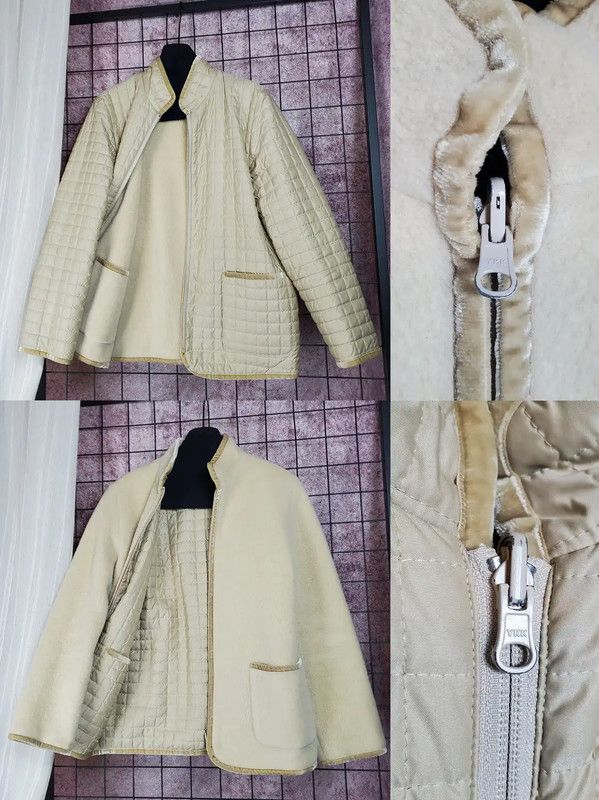 Lanvin Lanvin Beige Wool Blend Plaid Jacket 0089 Size M / US 6-8 / IT 42-44 - 2 Thumbnail