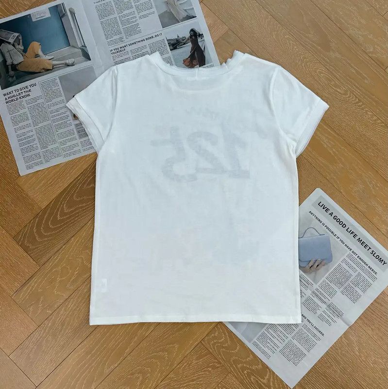 Lanvin Lanvin White Women's Graphic T-Shirt 0089 Size L / US 10 / IT 46 - 2 Thumbnail