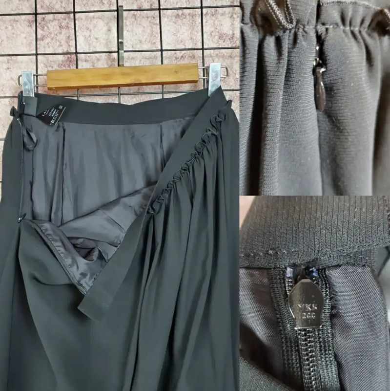 Lanvin Lanvin Black Polyester Women's Half Skirt 0089 Size 23" - 8 Thumbnail