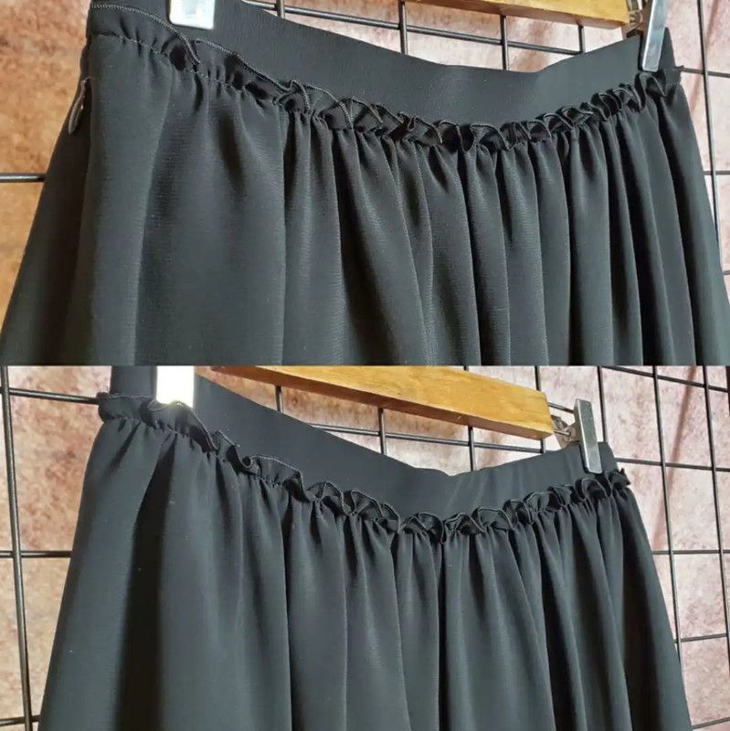 Lanvin Lanvin Black Polyester Women's Half Skirt 0089 Size 23" - 7 Thumbnail