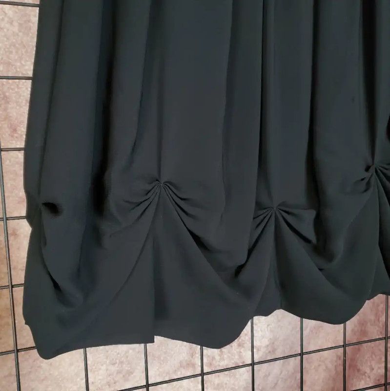 Lanvin Lanvin Black Polyester Women's Half Skirt 0089 Size 23" - 9 Thumbnail