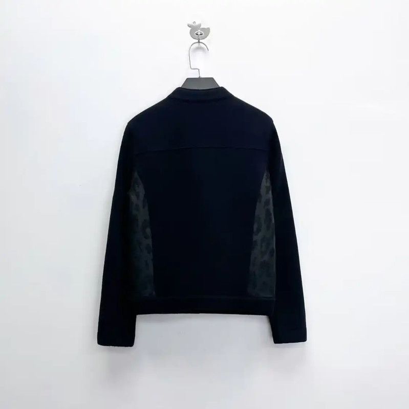 Lanvin Lanvin Women's Black Wool Blend Jacket with Graphic Print 0089 Size S / US 4 / IT 40 - 2 Thumbnail