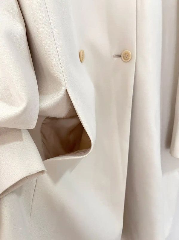Lanvin Lanvin Beige Wool Blend Women's Coat 0089 Size M / US 6-8 / IT 42-44 - 6 Thumbnail