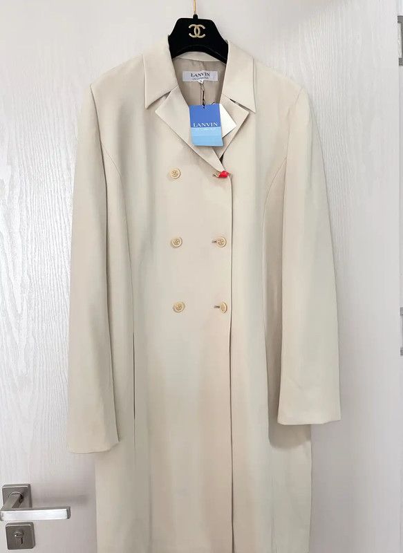 Lanvin Lanvin Beige Wool Blend Women's Coat 0089 Size M / US 6-8 / IT 42-44 - 2 Thumbnail