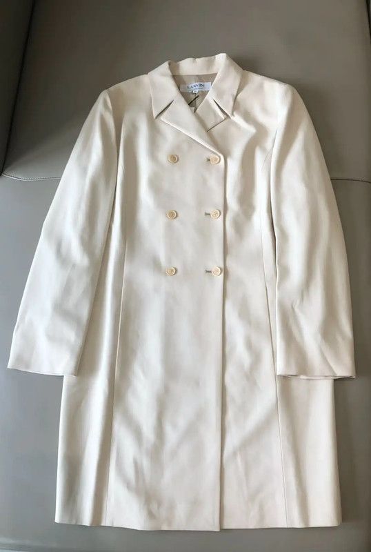 Lanvin Lanvin Beige Wool Blend Women's Coat 0089 Size M / US 6-8 / IT 42-44 - 10 Thumbnail