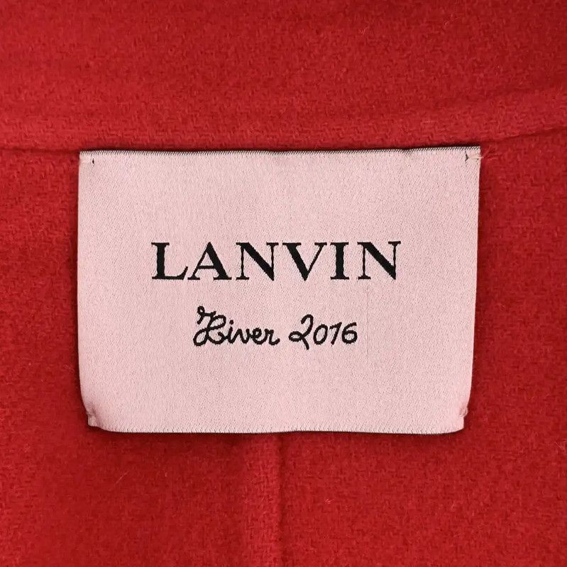 Lanvin Lanvin Red Wool Women's Long Coat 0089 Size S / US 4 / IT 40 - 6 Thumbnail