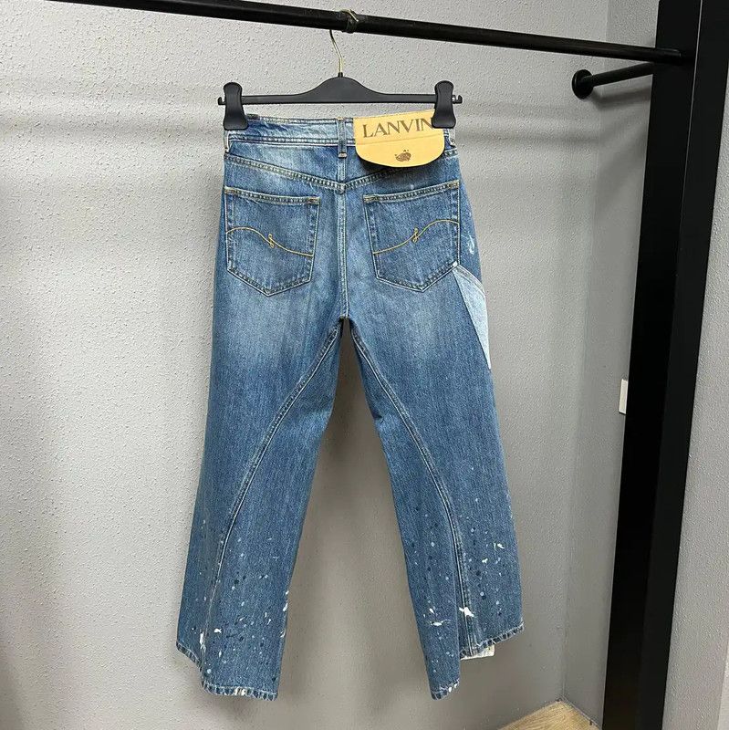Lanvin Lanvin Vintage Blue Cotton Women's Jeans 0089 Size 23" - 2 Thumbnail