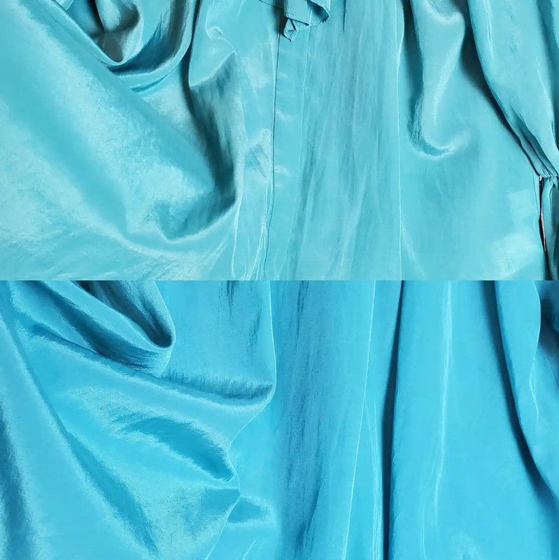 Lanvin Lanvin Teal Cotton Blend Summer Blouse 0089 Size M / US 6-8 / IT 42-44 - 9 Thumbnail