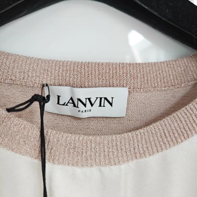 Lanvin Lanvin Silk Printed Long Sleeve Top 0089 Size L / US 10 / IT 46 - 4 Thumbnail