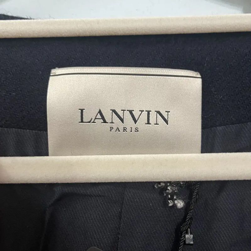 Lanvin Lanvin Women's Dark Blue Wool Coat 0089 Size L / US 10 / IT 46 - 3 Thumbnail