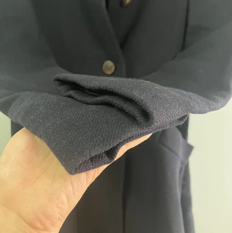 Lanvin Lanvin Women's Dark Blue Wool Coat 0089 Size L / US 10 / IT 46 - 7 Thumbnail