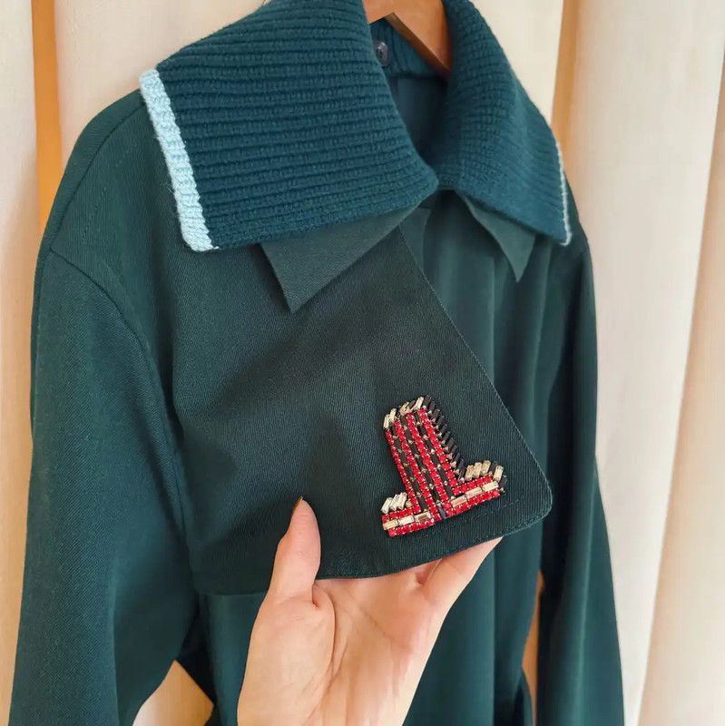 Lanvin Lanvin Women's Green Wool Trench Coat 0089 Size M / US 6-8 / IT 42-44 - 6 Thumbnail