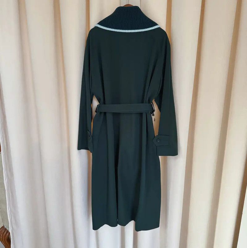 Lanvin Lanvin Women's Green Wool Trench Coat 0089 Size M / US 6-8 / IT 42-44 - 3 Thumbnail
