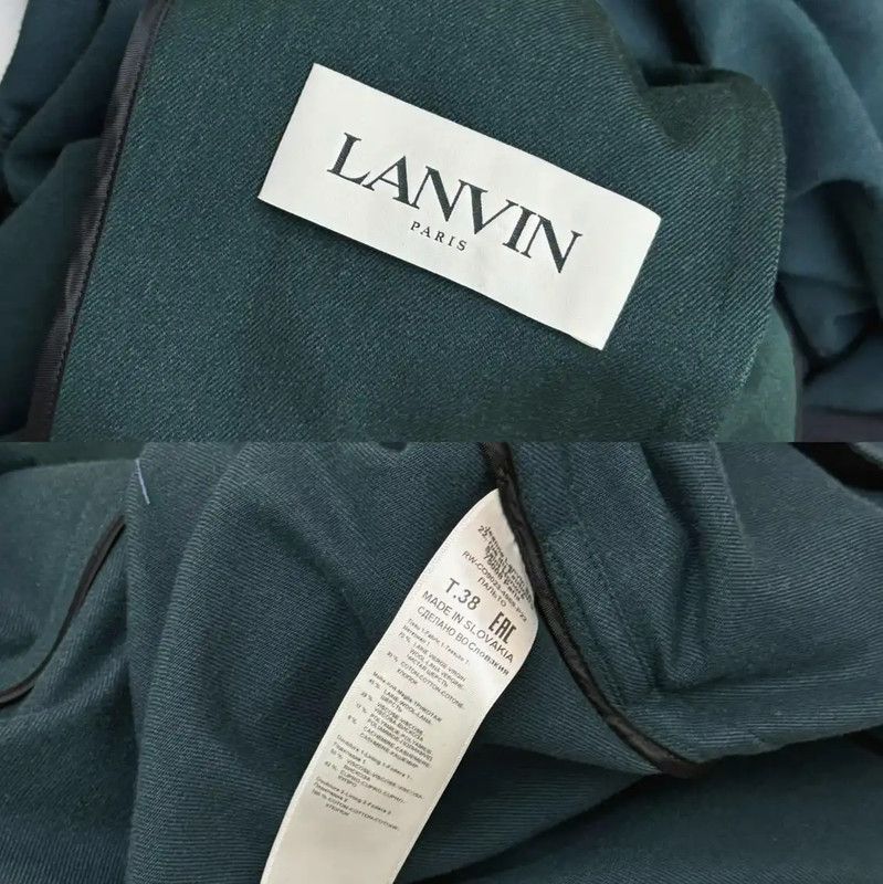 Lanvin Lanvin Women's Green Wool Trench Coat 0089 Size M / US 6-8 / IT 42-44 - 9 Thumbnail