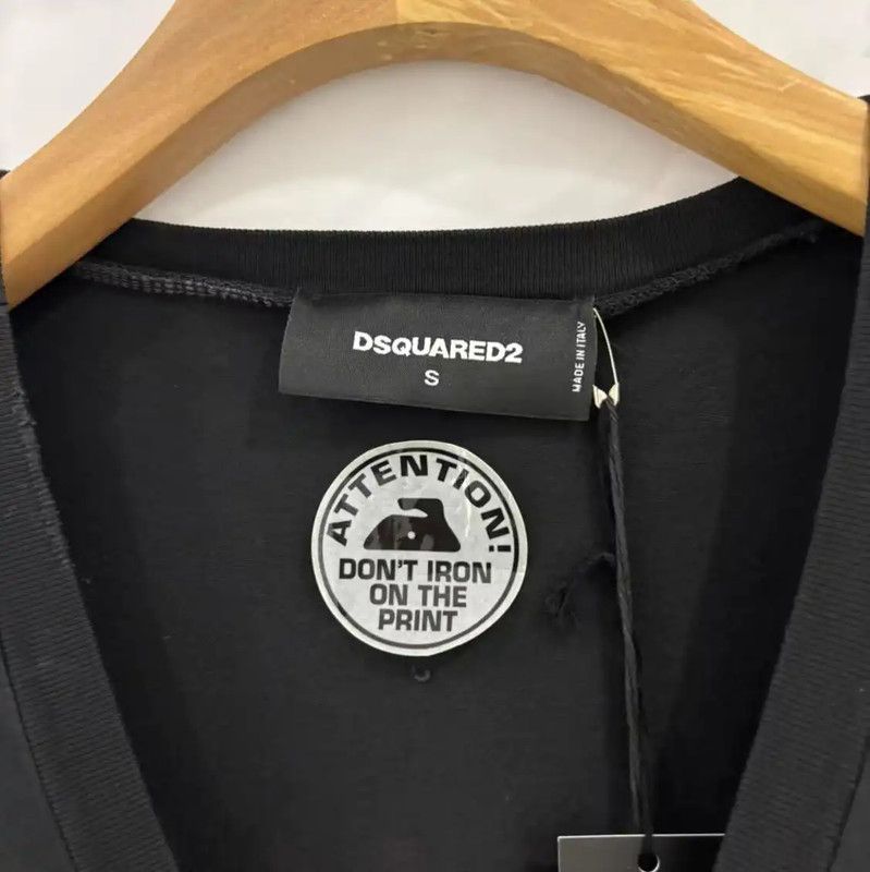 Dsquared2 DSQUARED2 Summer Black Graphic Cotton T-Shirt 0089 Size S / US 4 / IT 40 - 3 Thumbnail