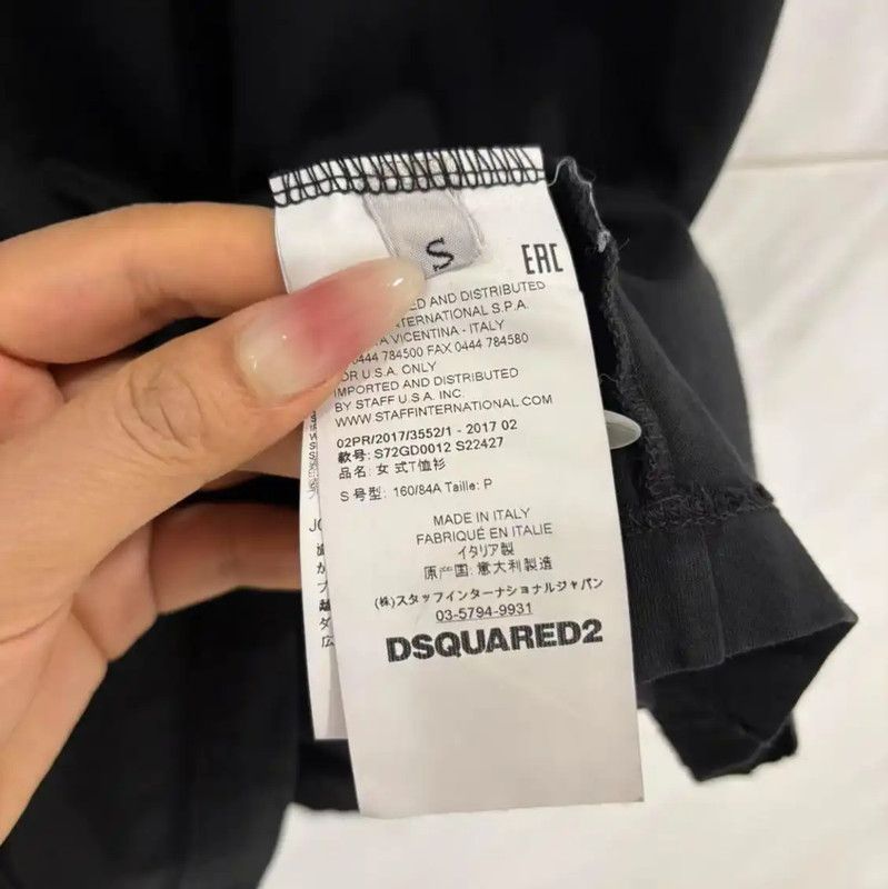 Dsquared2 DSQUARED2 Summer Black Graphic Cotton T-Shirt 0089 Size S / US 4 / IT 40 - 5 Thumbnail