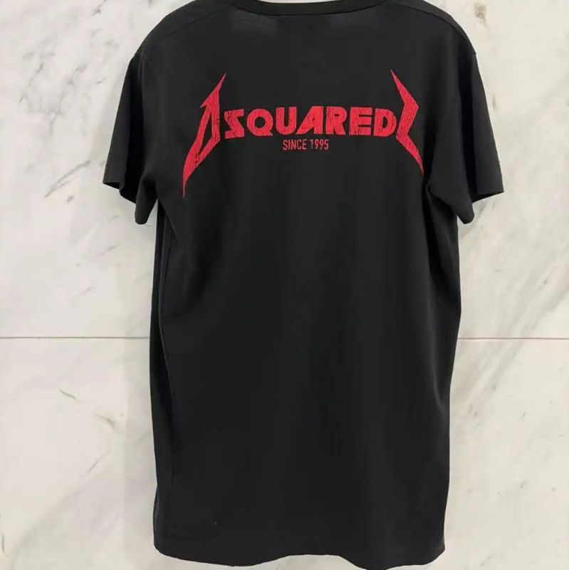 Dsquared2 DSQUARED2 Summer Black Graphic Cotton T-Shirt 0089 Size S / US 4 / IT 40 - 2 Thumbnail