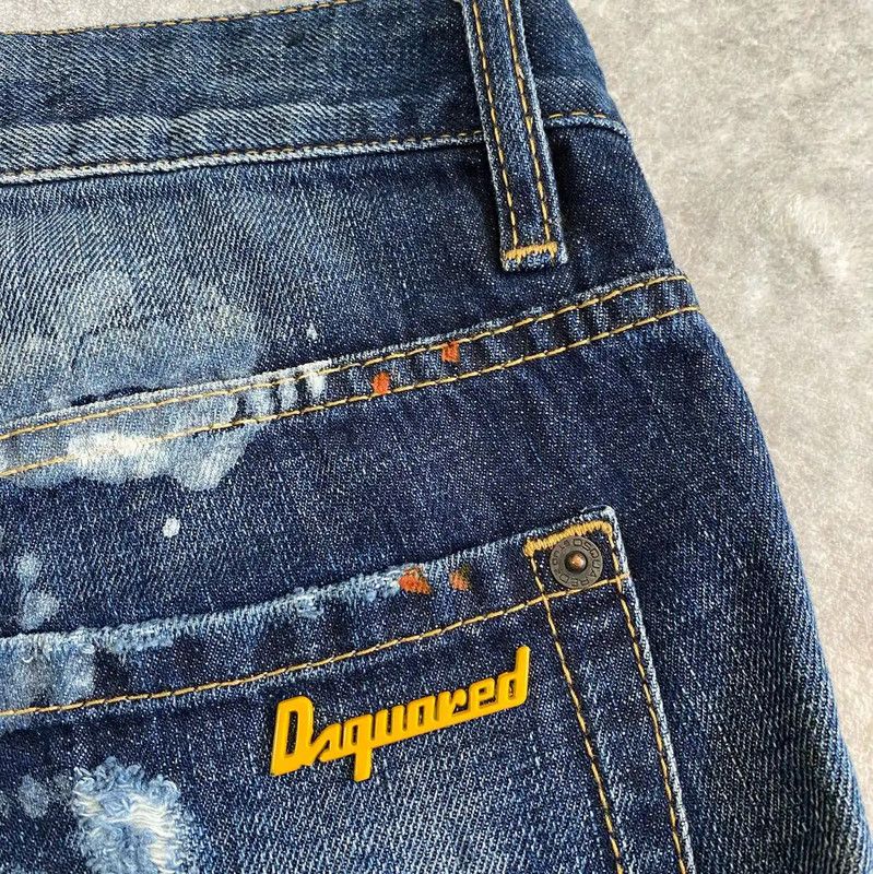Dsquared2 DSQUARED2 L Size Blue Cotton Casual Pants 0089 Size 30" / US 8 / IT 44 - 4 Thumbnail