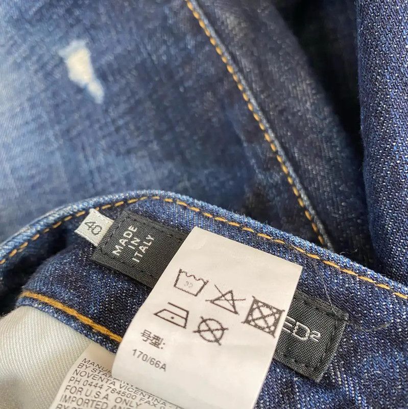 Dsquared2 DSQUARED2 L Size Blue Cotton Casual Pants 0089 Size 30" / US 8 / IT 44 - 6 Thumbnail