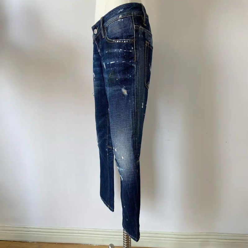 Dsquared2 DSQUARED2 L Size Blue Cotton Casual Pants 0089 Size 30" / US 8 / IT 44 - 2 Thumbnail