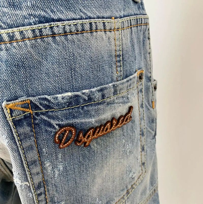 Dsquared2 DSQUARED2 Casual Blue Cotton Pants for Women 0089 Size 23" - 4 Thumbnail