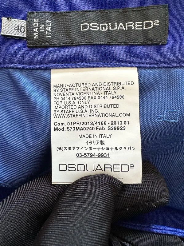 Dsquared2 DSQUARED2 Blue Polyester Flared Skirt 0089 Size 28" / US 6 / IT 42 - 4 Thumbnail
