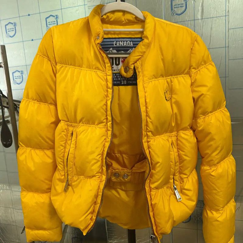 Dsquared2 DSQUARED2 Women's Yellow Leather Puffer Jacket 0089 Size ONE SIZE - 4 Thumbnail