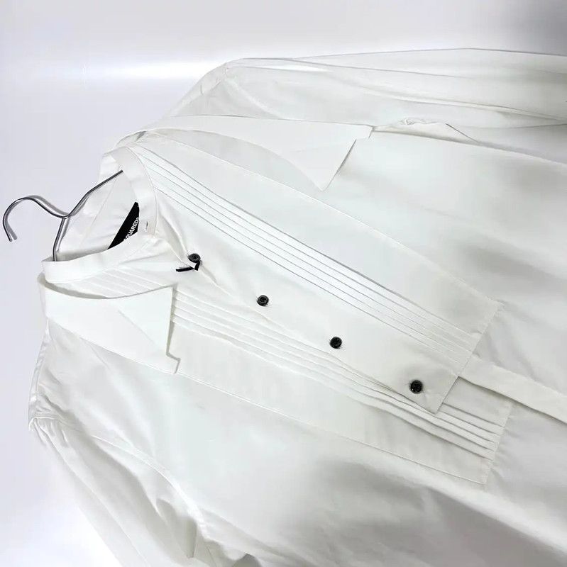 Dsquared2 DSQUARED2 Women's Long Sleeve White Shirt 0089 Size XL / US 12-14 / IT 48-50 - 8 Thumbnail