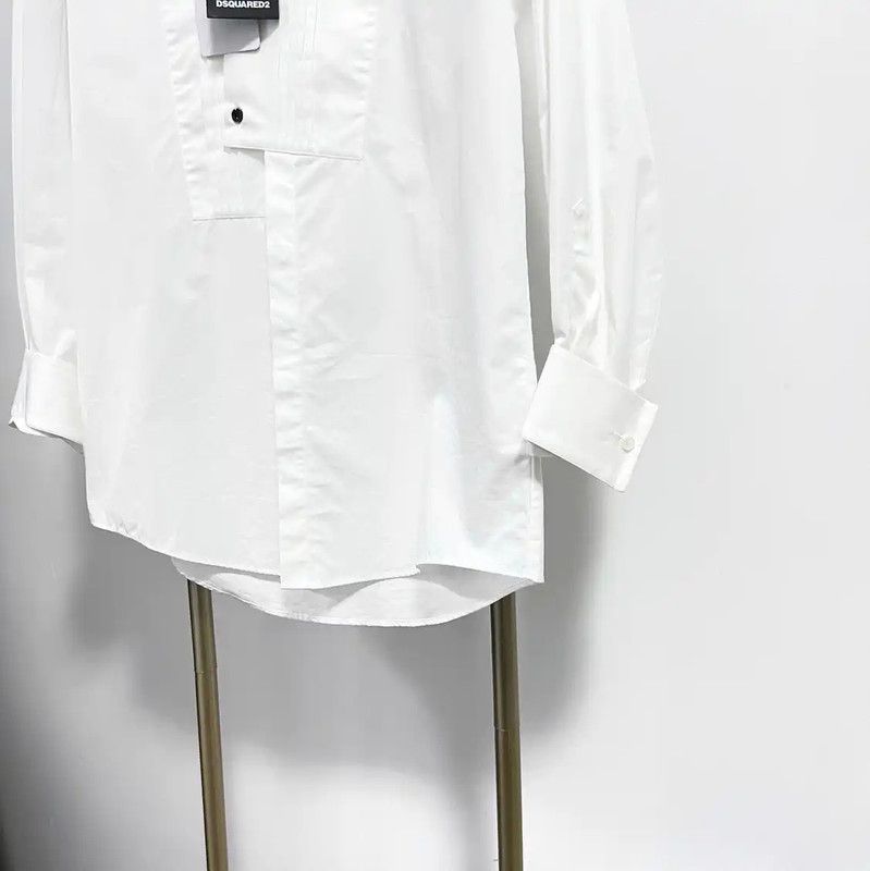 Dsquared2 DSQUARED2 Women's Long Sleeve White Shirt 0089 Size XL / US 12-14 / IT 48-50 - 3 Thumbnail